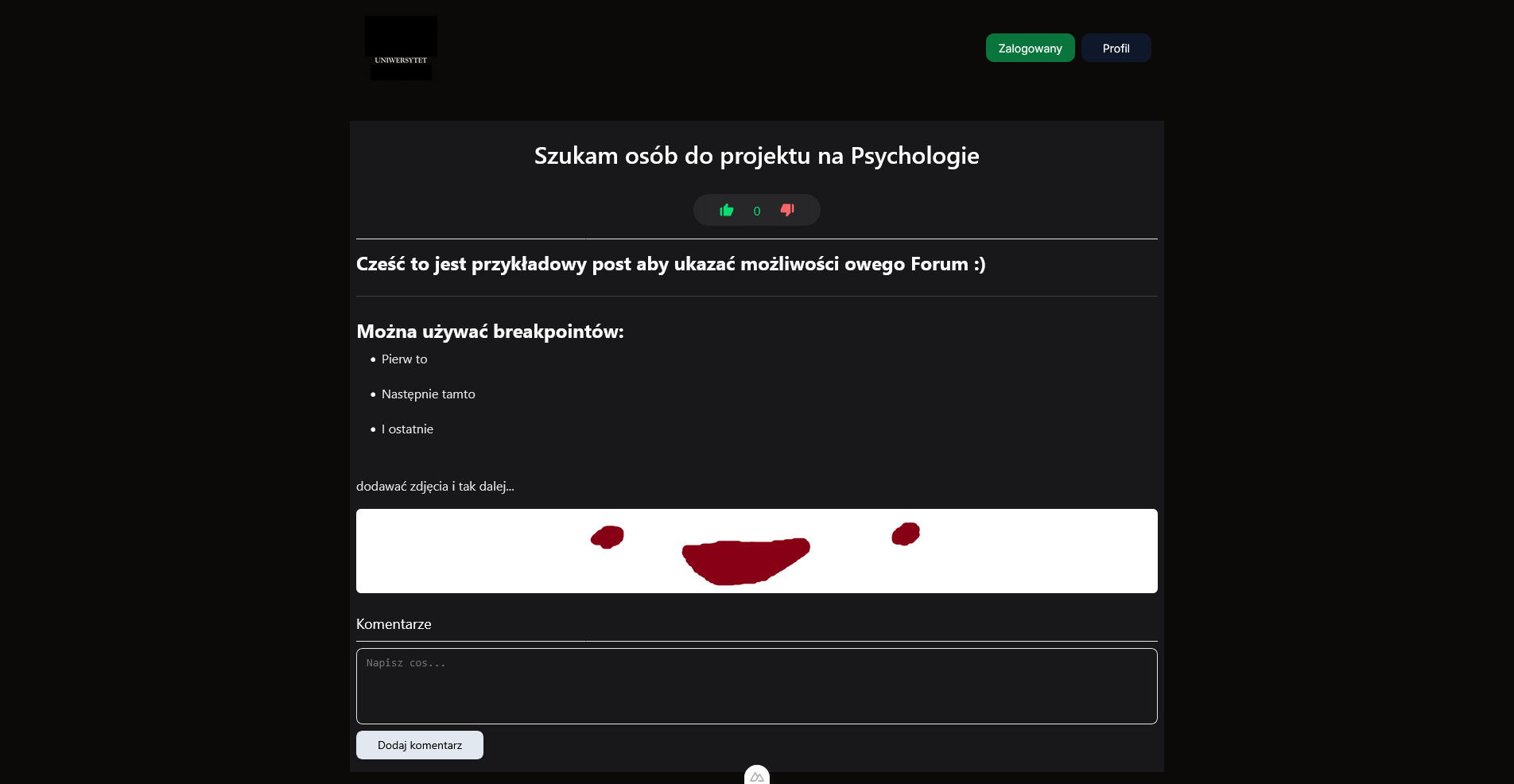 Forum post